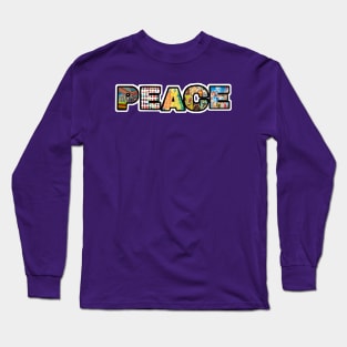 PEACE Sticker - Front Long Sleeve T-Shirt